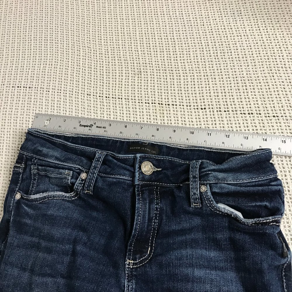 SILVER WOMENS JEANS SKINNY CROPPED SIZE W29 L26 - Picture 9 of 9